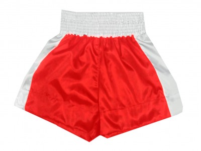 Classic Style Boxing Trunks : KNBSH-301-Classic-Red